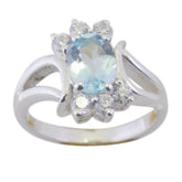 Riya Blue Halo Ring for Women with Gemstone Accents Blue Topaz Blue
